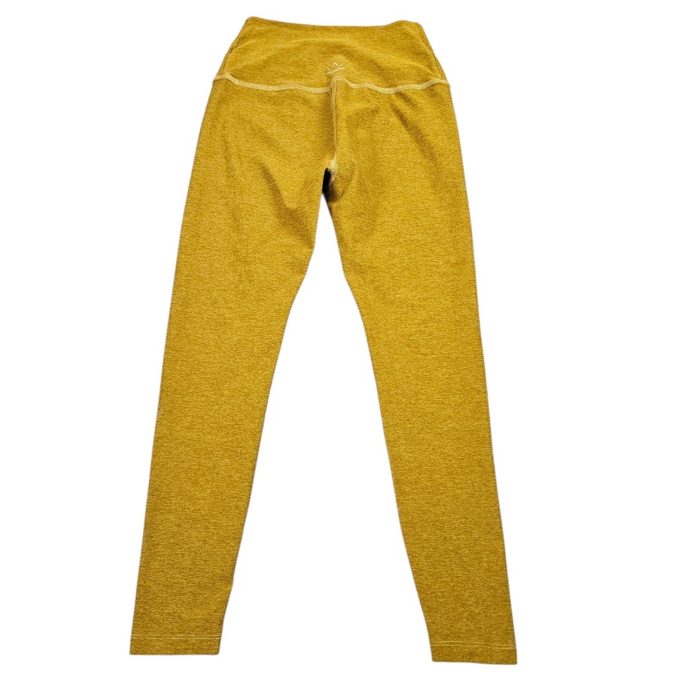 Beyond Yoga Womens Sz S Spacedye Crossover High Waisted Leggings Mustard Yellow - Picture 2 of 11